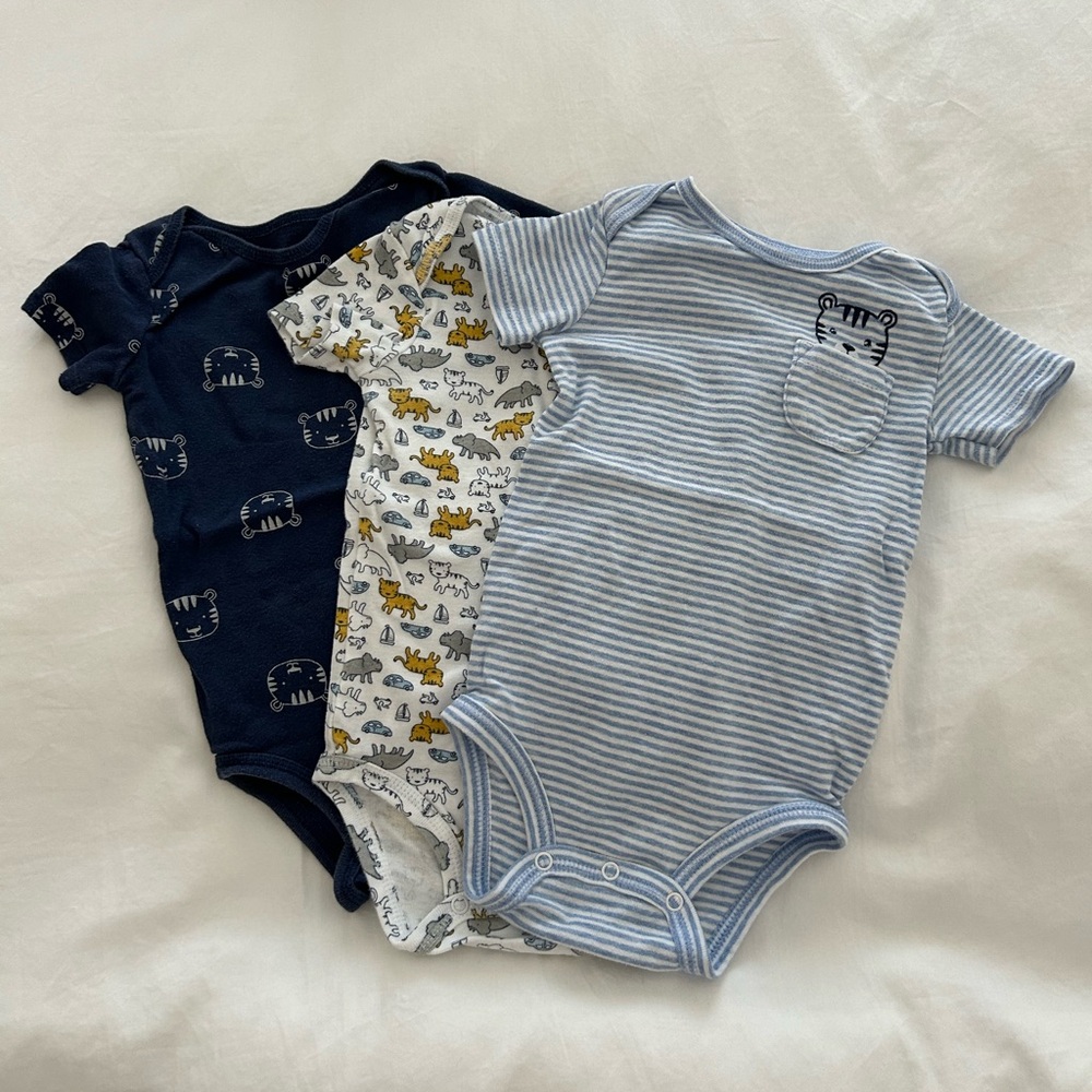 3-pack “just one you” baby onesies 12m